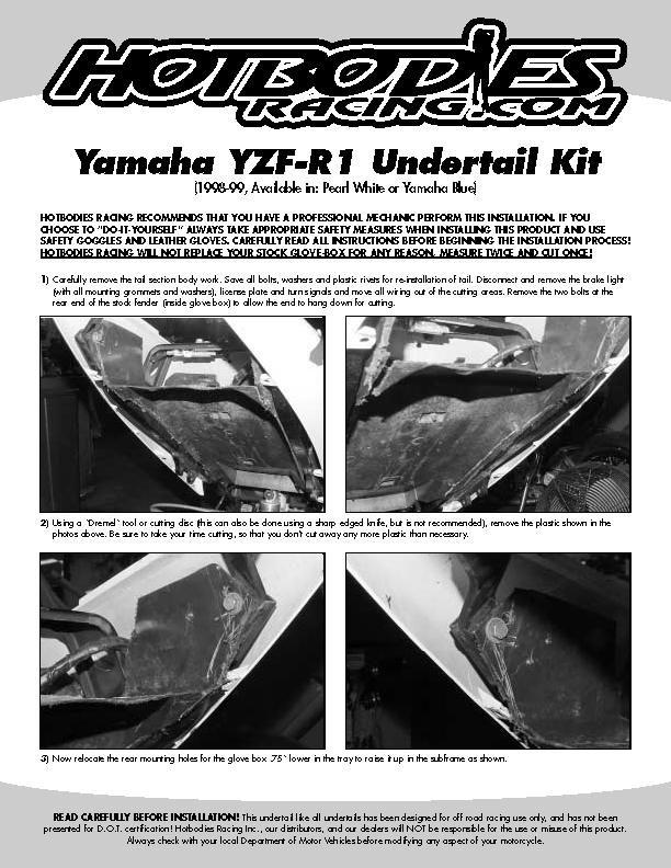 
				YZF-R1 1998-99 Undertail Installation
	