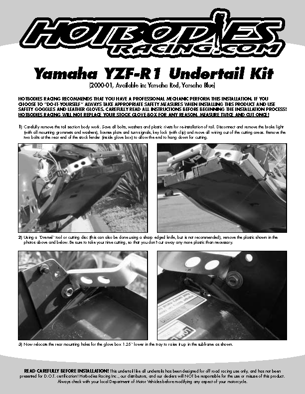 
				YZF-R1 2000-01 Undertail Installation
	