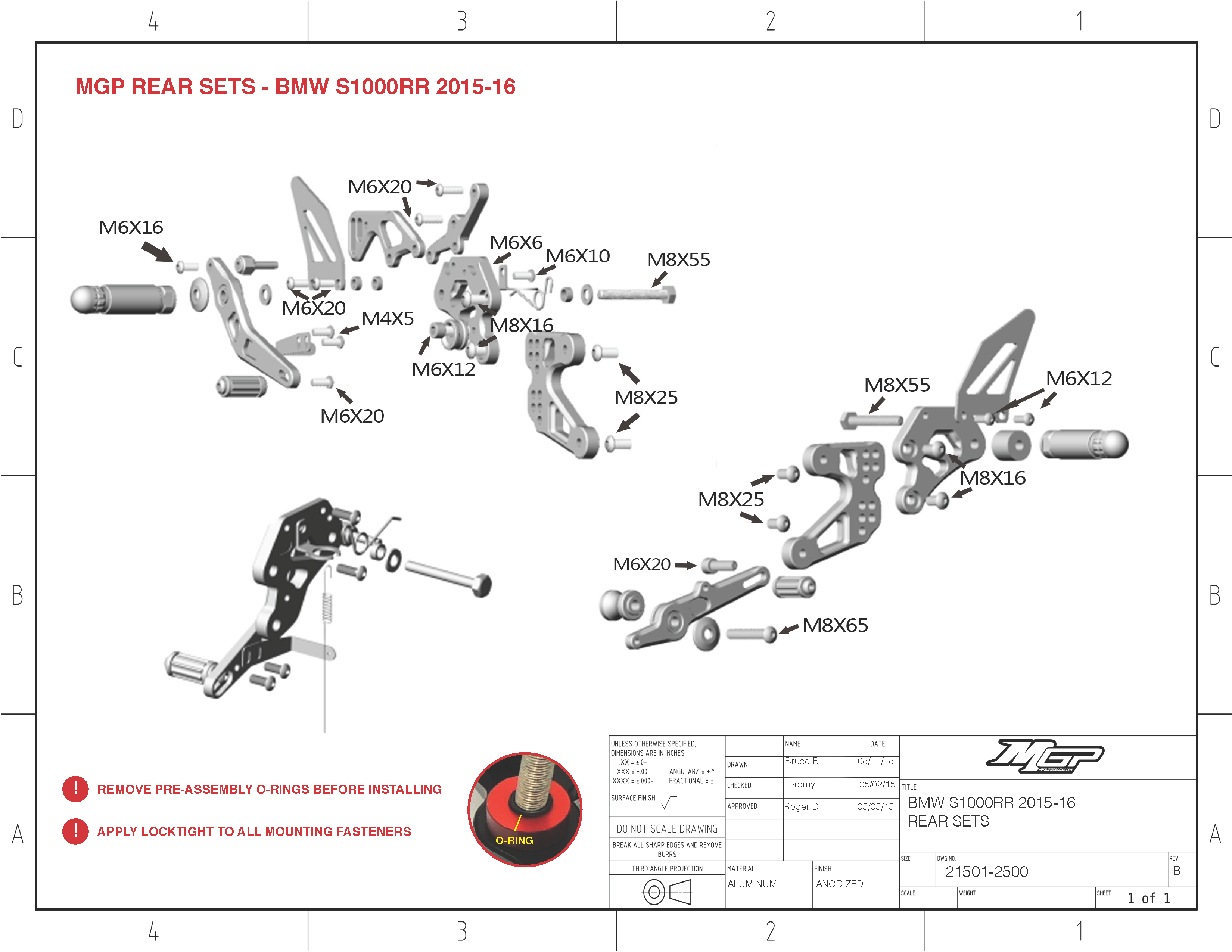 

S1000RR 2015-16 MGP Rearsets Installation


