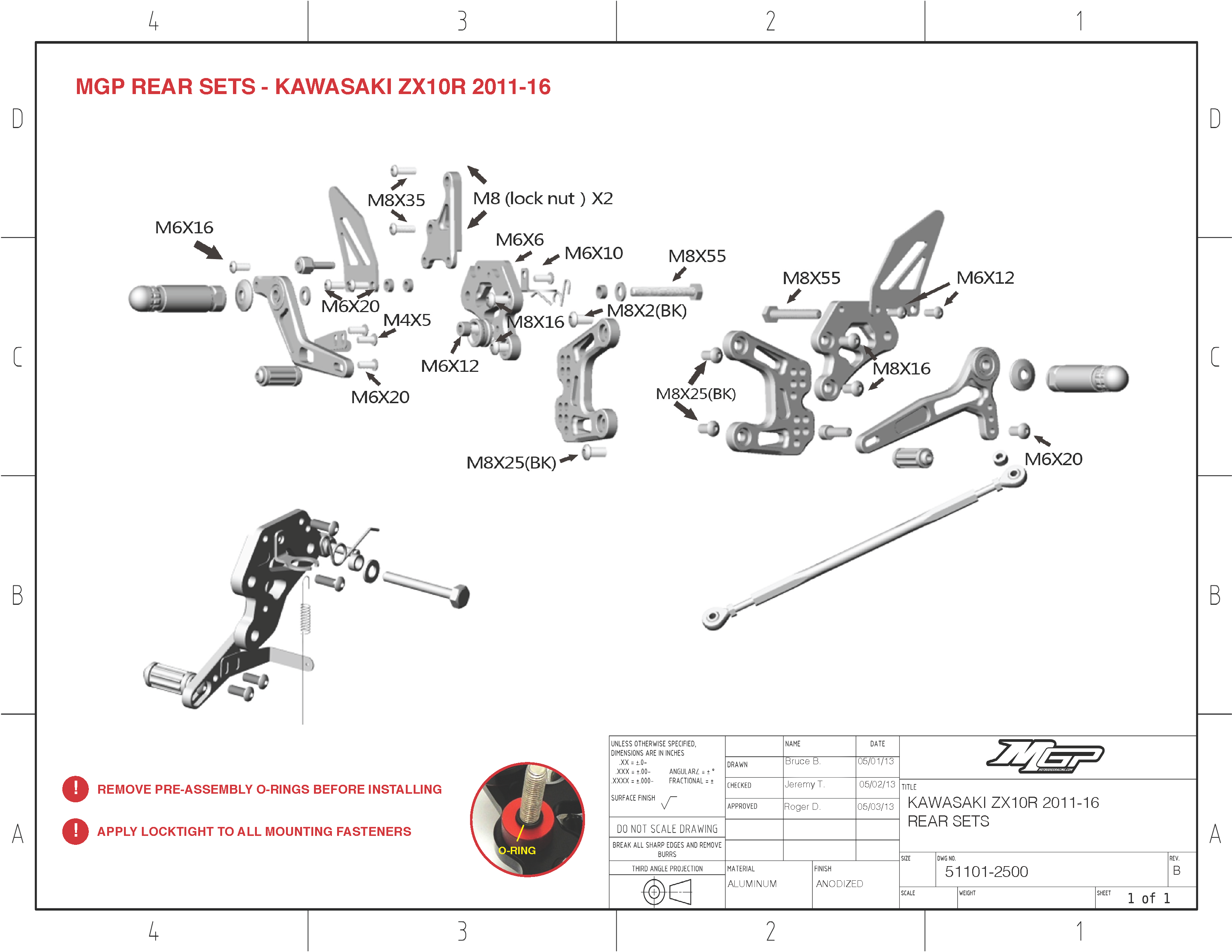 

ZX10R 2011-15 MGP Rearsets Installation

