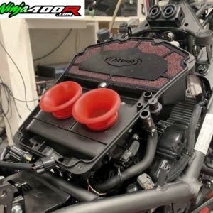 Norton Racing Kawasaki Ninja 400 2018-23 Race Spec Velocity Stacks (pair) - RED COLOR