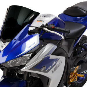 Hotbodies Racing YZF-R3 2015-18 GP Windscreen (Dual Radius) - Solid Black